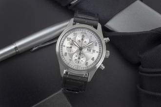 Thumbnail von IWC Fliegeruhr Spitfire Chronograph Schaffhausen Fliegeruhr Chronograph Automatik Stahl IW371702 VP 8300  B&P
