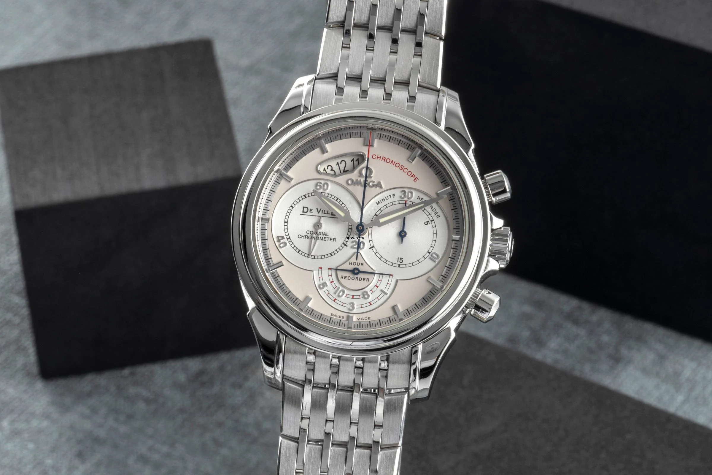  Omega De Ville Chronograph Stahl Automatik Herrenuhr Ref. 4550.30.00 