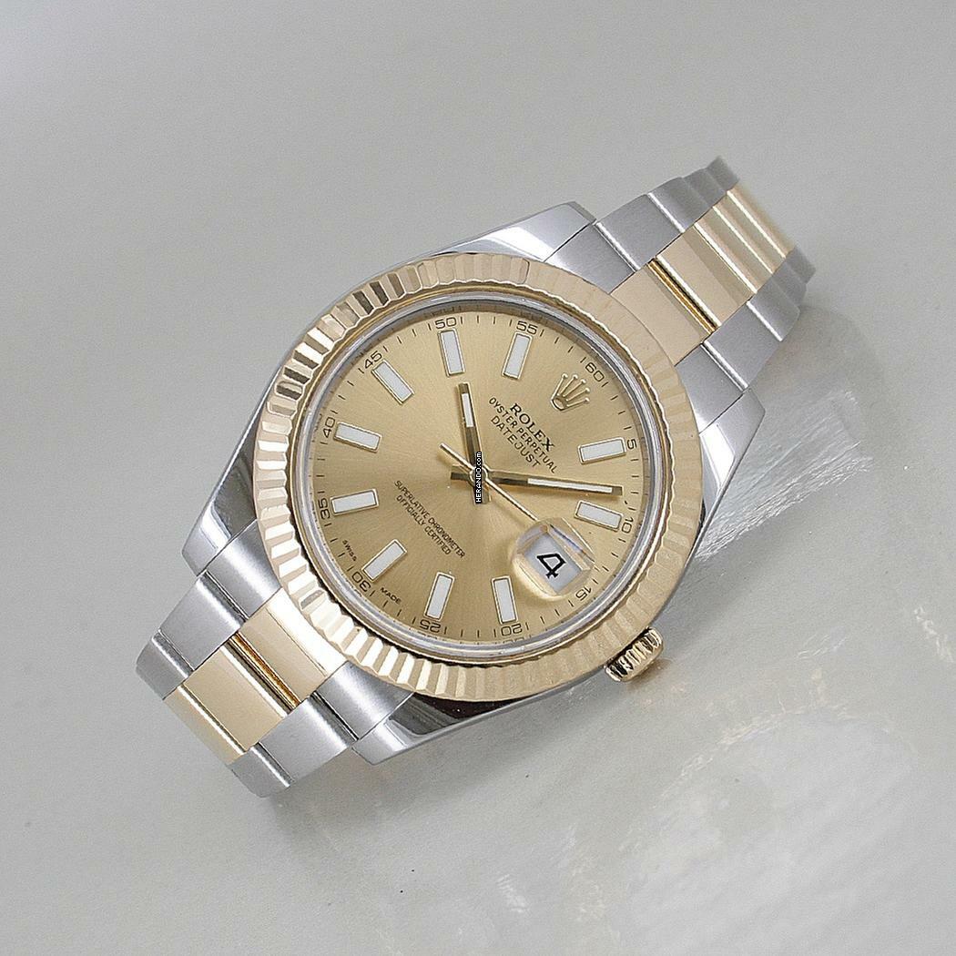  Rolex Datejust II Ø 41 mm Automatik Chronometer Stahl/18k Gold LC 100 Full Set 