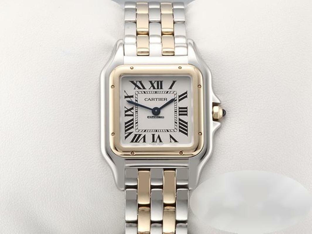 Cartier Panthère Mittleres Modell 2019 Edelstahl Gelbgold 750 W2pn0007 