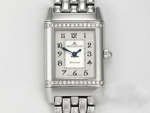  Jaeger-LeCoultre Reverso Lady 265.8.08 Diamanten Edelstahl Damen Stahl Steel 
