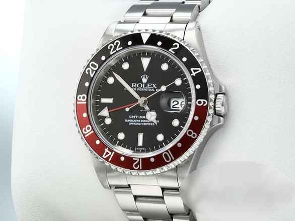  Rolex GMT-Master I Stahl Coke 16700 Automatik 1997/98 Rolex-revision 2024 Zweite Zeitzone 1 Rot Schwarz 