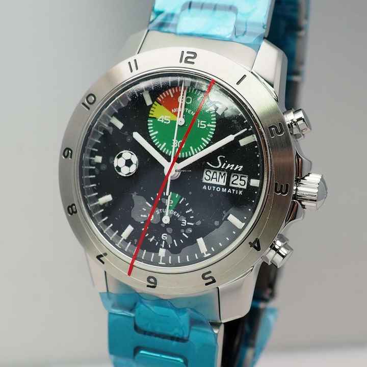  Sinn Chronograph 103 303 Fußball Football Edition Stahl Box und Papiere NEU/ungetragen NOS +Full Set 