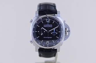 Thumbnail von Officine Paneral Luminor Chronograph 44mm Steel 1109 Black Dial 44mm B+P