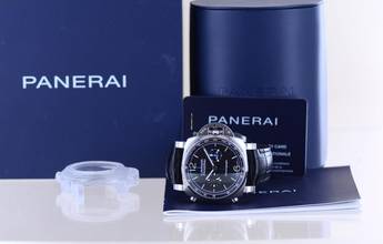 Thumbnail von Officine Paneral Luminor Chronograph 44mm Steel 1109 Black Dial 44mm B+P