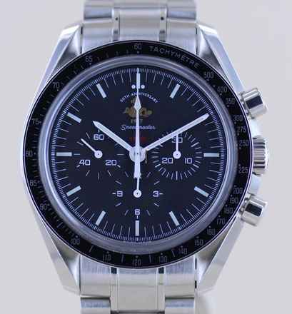  Omega Speedmaster Professional Moonwatch Chrono Moonwatch Glasboden 50th Anniversary B+P 