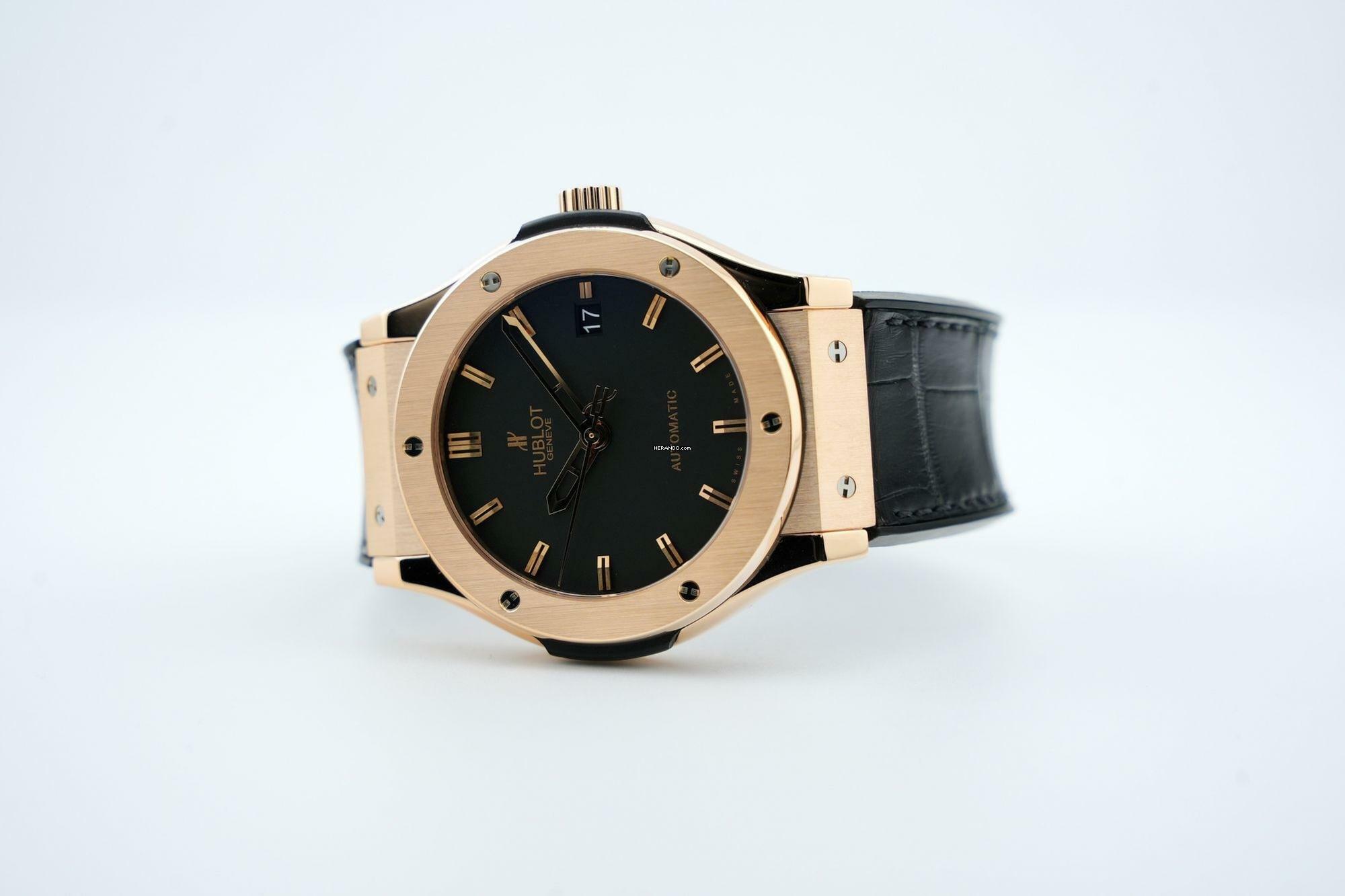 Thumbnail von Hublot Classic Fusion 45 Rose Gold Black Dial - With Box - 511.PX.2610LR