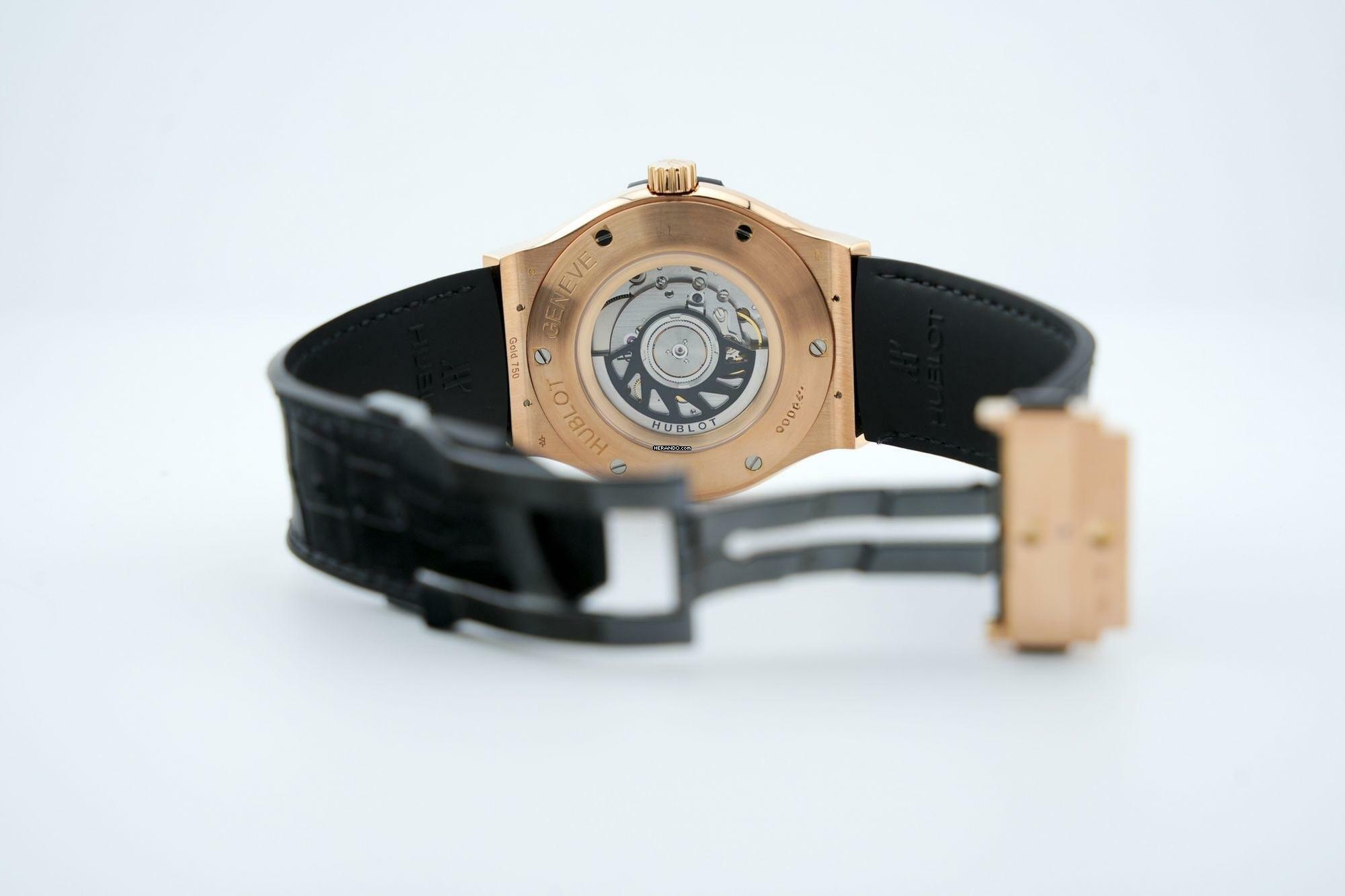 Thumbnail von Hublot Classic Fusion 45 Rose Gold Black Dial - With Box - 511.PX.2610LR
