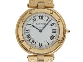 Thumbnail von Cartier Santos Ronde GM Großes Modell Ref.8191 1982 Box&Beschreibung wie Neu Vintage