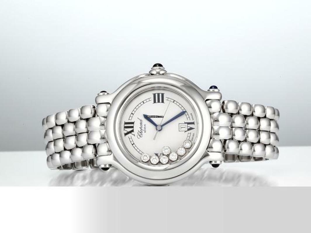 Thumbnail von Chopard Happy Sport Diamonds 32mm 278236 Edelstahl Diamanten Gold