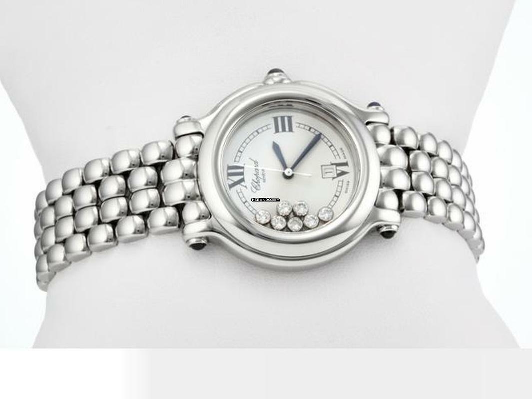 Thumbnail von Chopard Happy Sport Diamonds 32mm 278236 Edelstahl Diamanten Gold