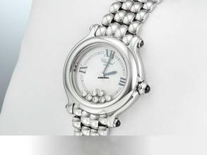 Thumbnail von Chopard Happy Sport Diamonds 32mm 278236 Edelstahl Diamanten Gold