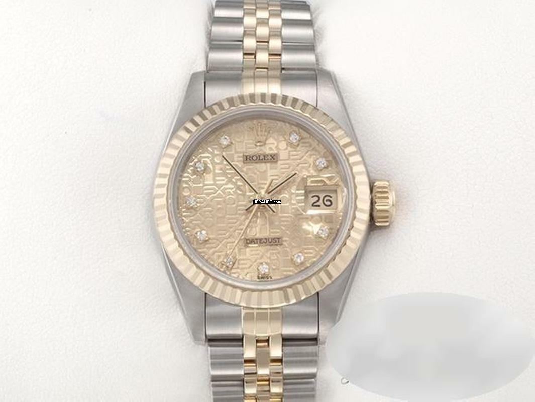 Rolex Lady-Datejust Edelstahl Gelbgold 750 Diamanten Automatik Gold Stahl Damen