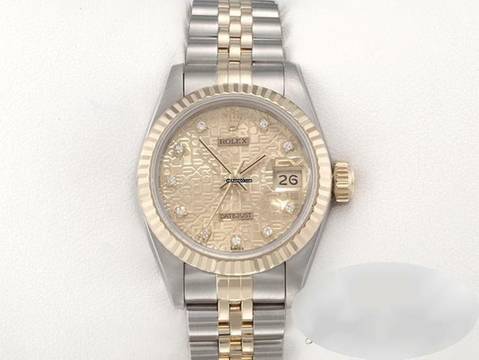  Rolex Lady-Datejust Edelstahl Gelbgold 750 Diamanten Automatik Gold Stahl Damen 