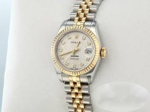 Thumbnail von Rolex Lady-Datejust 179173 2013 Stahl Gelbgold 750 Diamanten Automatik Gold
