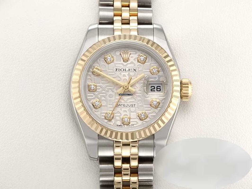  Rolex Lady-Datejust 179173 2013 Stahl Gelbgold 750 Diamanten Automatik Gold 