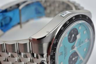 Thumbnail von Tudor Heritage Black Bay Chronograph 79360N Tiffany Flamingo Blue Dial Verklebt Stickers