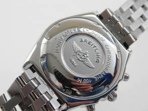 Thumbnail von Breitling Chronomat GT mit Pilotband im Top Zustand blaues Blatt 40 mm seltenes blaues Blatt mit dem Original Breitling Pilotband