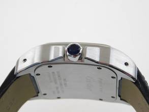 Thumbnail von Cartier Santos 100 XL 38 x 51 mm Tresoruhr im Full Set mit Box / Papiere und original Krokoband Wie Neu ! mit original Cartier Krokoband und Faltschließe