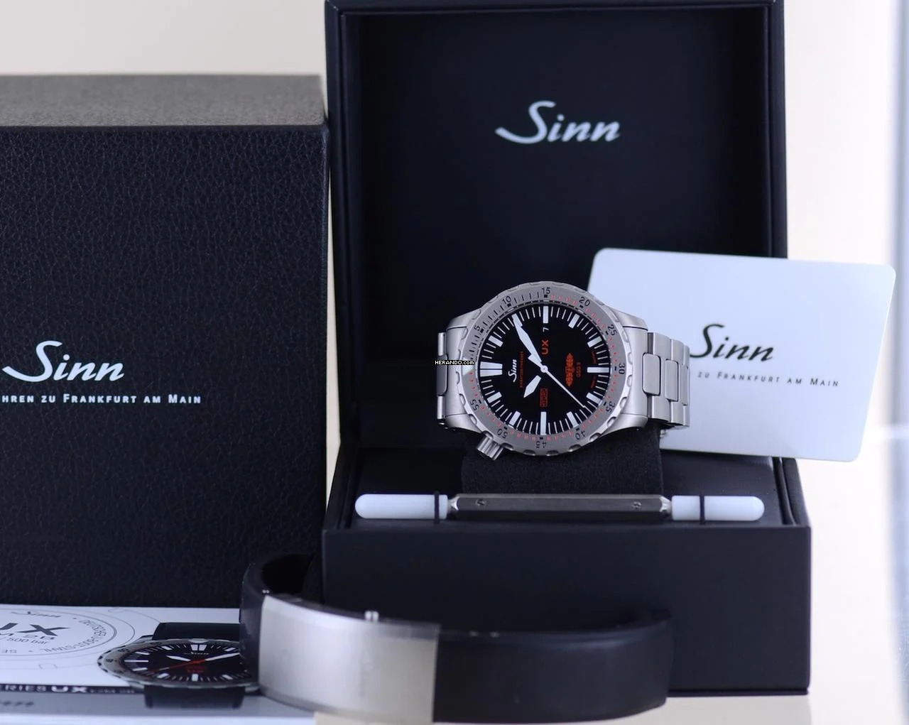  Sinn UX EZM2B UX GSG 9 Einsatzzeitmesser Stahl Hydro Diver 5000M B+P Top 