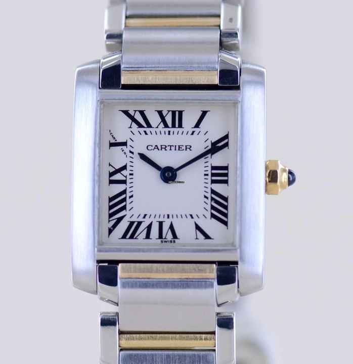  Cartier Tank Française Lady Stahl Gold Quarz Klassiker Sportlich Top 