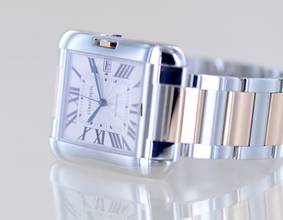 Thumbnail von Cartier Tank Anglaise XL Automatic Steel Gold Dresswatch rar roman Dial Date