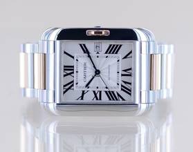 Thumbnail von Cartier Tank Anglaise XL Automatic Steel Gold Dresswatch rar roman Dial Date