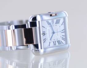 Thumbnail von Cartier Tank Anglaise XL Automatic Steel Gold Dresswatch rar roman Dial Date
