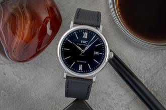 Thumbnail von IWC Portofino Automatic 40 Black Dial Edelstahl Automatik Herrenuhr Ref. IW356502