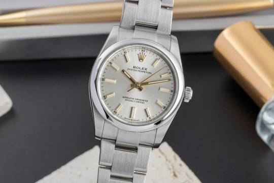  Rolex Oyster Perpetual 34 Automatik Edelstahl Ref 124200 Box & Papiere 2020 