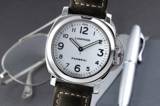 Thumbnail von Panerai Luminor Base Handaufzug Herrenuhr Edelstahl Ref. PAM00010