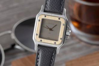 Thumbnail von Cartier Santos Lady Stahl / Gold Automatik Damenuhr Ref. 0902