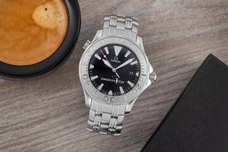 Thumbnail von Omega Seamaster Diver 300 M American´s Cup Stahl / Weissgold Automatik Ref. 2533.50.00