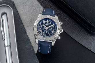 Thumbnail von Breitling Chronomat 44 Chronograph Black Dial Edelstahl Automatik Ref. AB0110