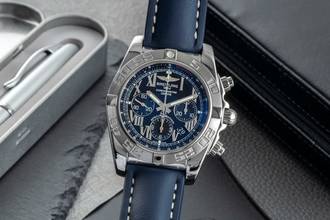 Thumbnail von Breitling Chronomat 44 Chronograph Black Dial Edelstahl Automatik Ref. AB0110