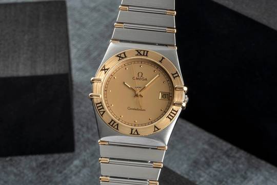  Omega Constellation Quartz Stahl / Gold Quarz Herrenuhr Ref. 1310.10.00 Klassiker 