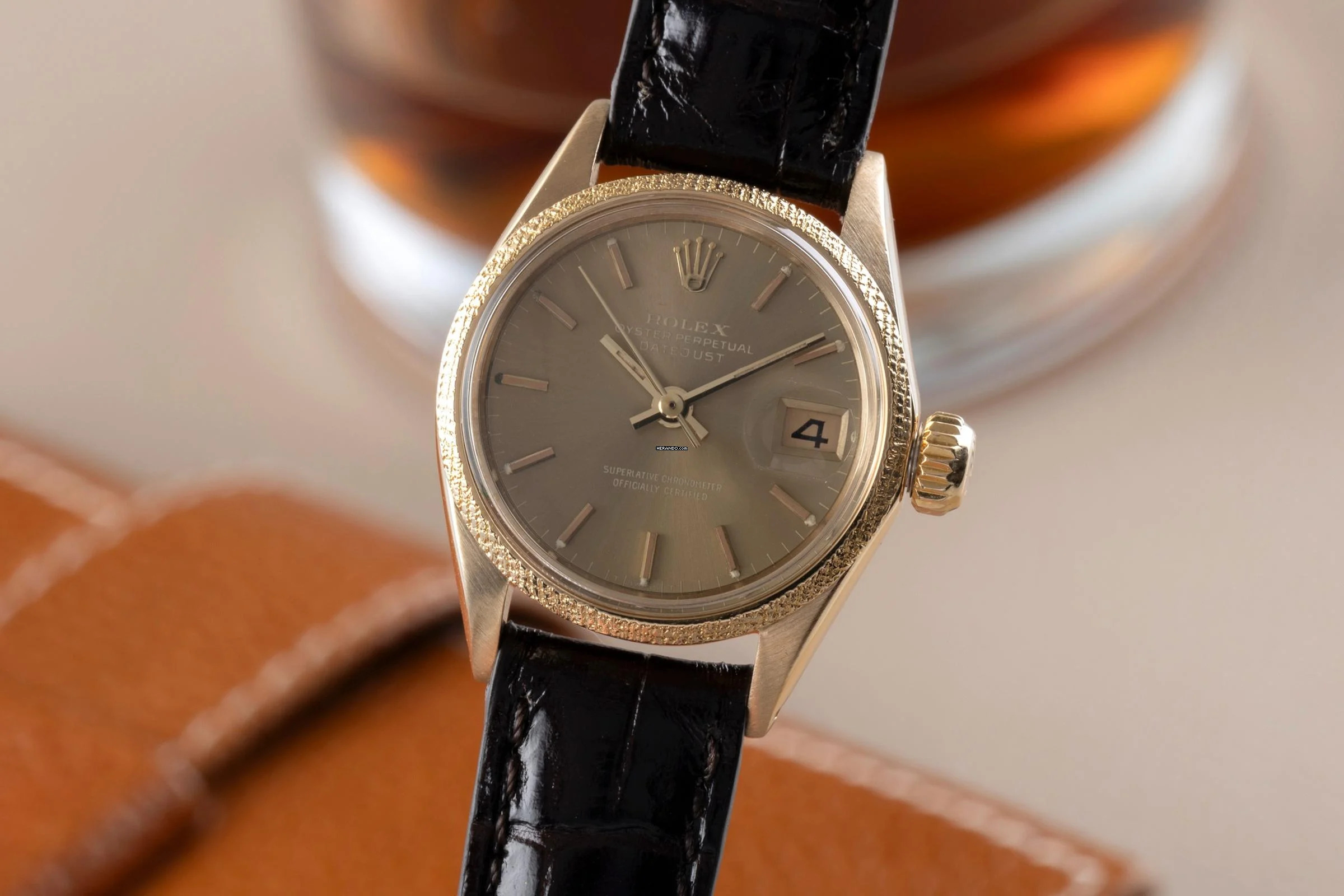  Rolex Lady-Datejust 18K (0,750) Gold Automatik Damen Oyster Perpetual Ref. 6701 