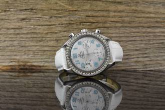 Thumbnail von Omega Speedmaster Reduced MOP Dial / Diamond Bezel Automatik - Full Set