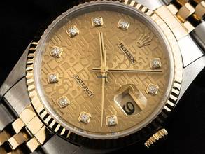 Thumbnail von Rolex Datejust 36 Jubilée Diamanten Ref.16233 1995 Box&Beschreibung sehr gut Vintage