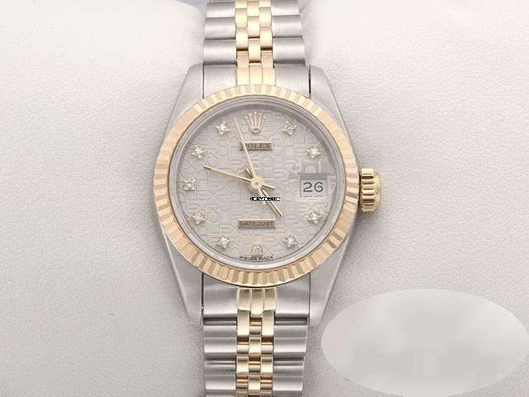 Rolex Lady-Datejust Edelstahl Gelbgold 750 Diamanten Automatik Gold Stahl Damen