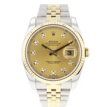Thumbnail von Rolex Datejust 36 Steel Gold Champagne Diamond Dial