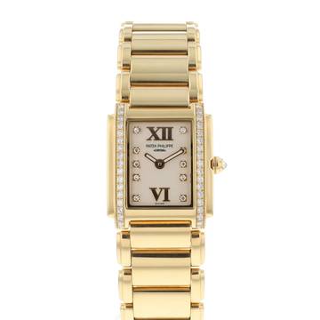  Patek Philippe Twenty~4 Rose Gold White Dial Diamond 