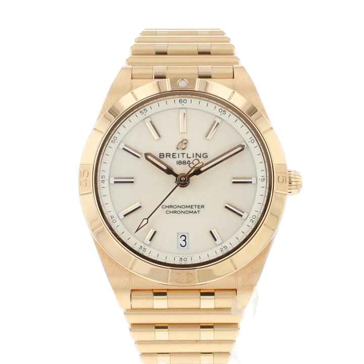  Breitling Chronomat 36 Automatic 36MM Rose Gold Silver Dial NEW 