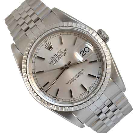  Rolex Datejust 36 16220 Soleil silver dial Full Set 