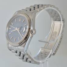 Thumbnail von Rolex Datejust 36 16234 Soleil blue dial 1991 Full Set TOP Condition