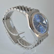 Thumbnail von Rolex Datejust 36 16234 Soleil blue dial 1991 Full Set TOP Condition