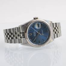 Thumbnail von Rolex Datejust 36 16234 Soleil blue dial 1991 Full Set TOP Condition