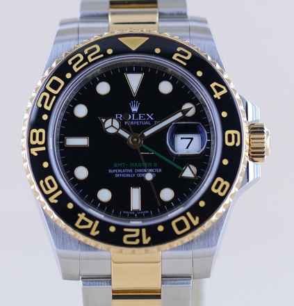  Rolex GMT-Master II 116713LN black Oysterband Keramik Stahl Gold B+P 