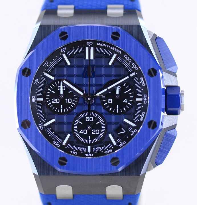  Audemars Piguet Royal Oak Offshore Chronograph 43mm Chronograph Blue Black Ceramic B+P 