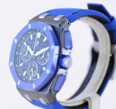 Thumbnail von Audemars Piguet Royal Oak Offshore Chronograph 43mm Chronograph Blue Black Ceramic B+P
